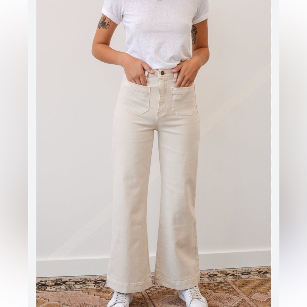 Rolla’s Sailor Wide Leg Cream Corduroy Pants